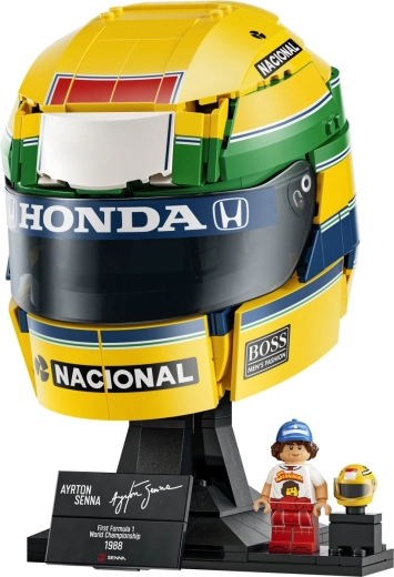 Autentsed detailid ja värvid, mis on inspireeritud Senna kiivrist