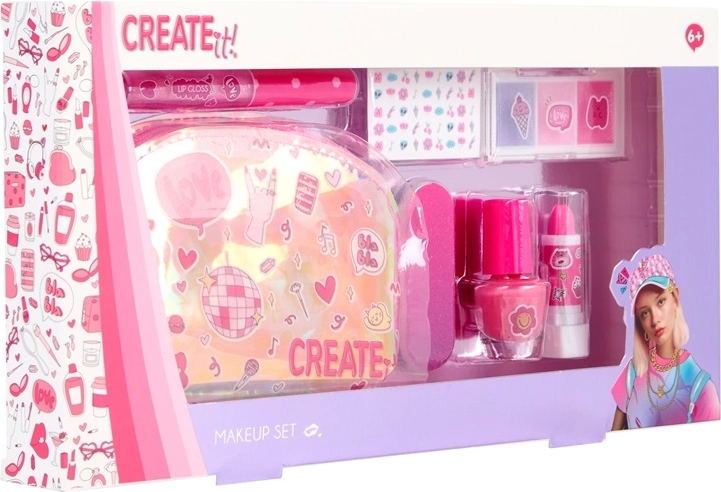 Create It! Kids' Makeup Set with Cosmetic Bag