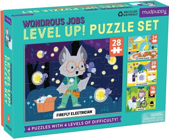 Mudpuppy Level Up! imelised ametid – laste pusle 4-ühes