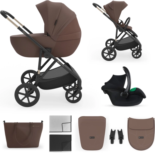 Kombineeritud vanker 3in1 Kinderkraft Prime 3 velvet mocca