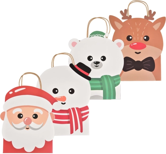 Paper Christmas gift bag for kids 18 × 10 × 23 cm (4 designs)