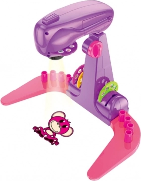 Girls' drawing projector with templates and markers