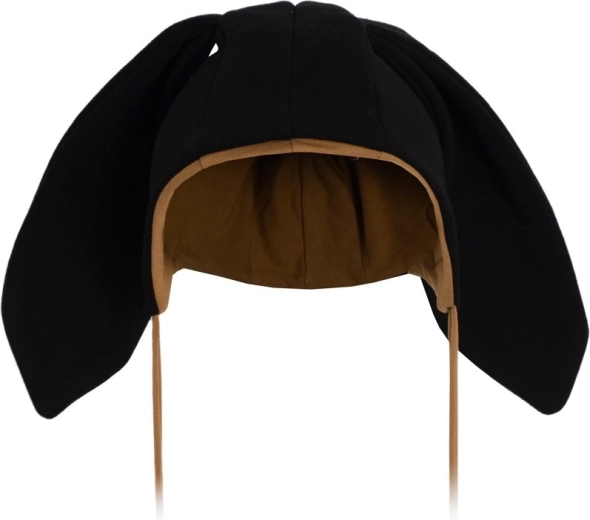 Baby cotton hat with ears New Baby Favorite black 6–9 months