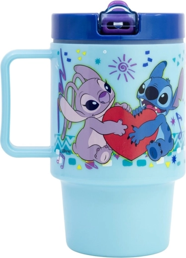 Plastic mug with spout 530 ml STITCH