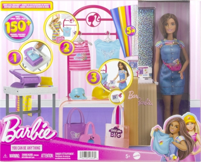Barbie moedisainer – Make & Sell Boutique mängukomplekt