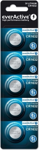 EverActive CR1632 liitiumpatareid – 5 tk blisterpakendis