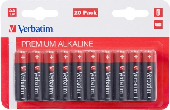 Aluselised patareid AA 1,5 V VERBATIM, pakend 20 tk