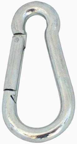 Terasest karabiin 90 × 8 mm, tsingitud, pakendis 10 tk