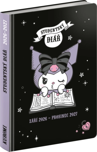Kuromi Student Planner September 2026 – December 2027, 9.8 × 14.5 cm