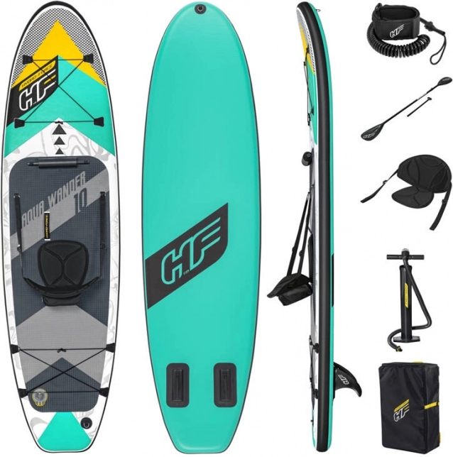 Bestway Hydro-Force Aqua Wander TravelTech täispuhutav aerulaud SUP 305 × 84 × 12 cm aeruga