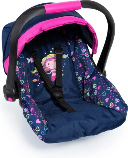 Safety belt for secure seating of the doll