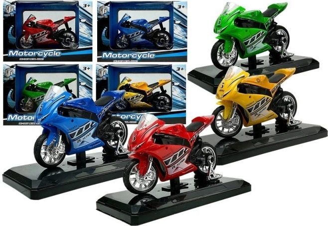 Sport Motorcycle with Sounds 1:18 – Die-cast Model on Stand