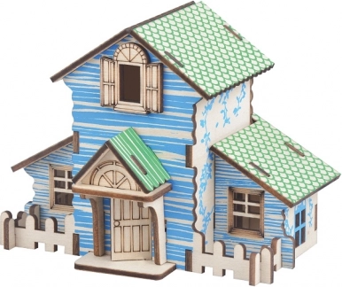 Woodcraft puidust 3D pusle Metsamajake