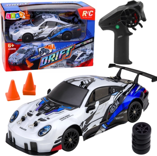 RC driftiauto 1:24, 2,4 GHz, 4WD, LED – sinine