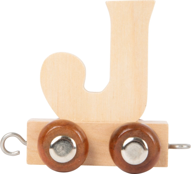 Wooden wagon with letter J for SMALL FOOT train set