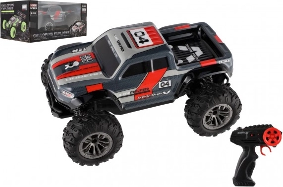 RC auto Pick Up maastikule hall-punane