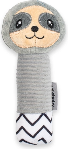 NEW BABY sloth plush squeaky toy with teether for babies