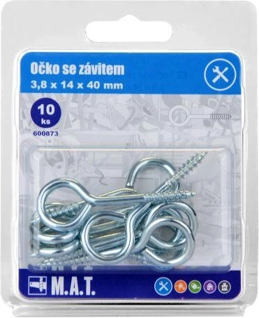 Keermestatud kinnine aas 40 × 14 × 3,8 mm, tsingitud (10 tk)