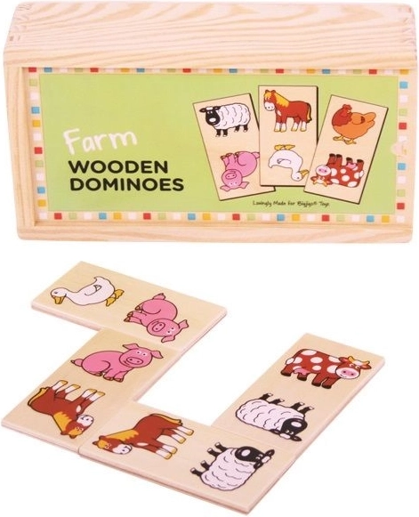 Bigjigs Toys puidust doomino – farm