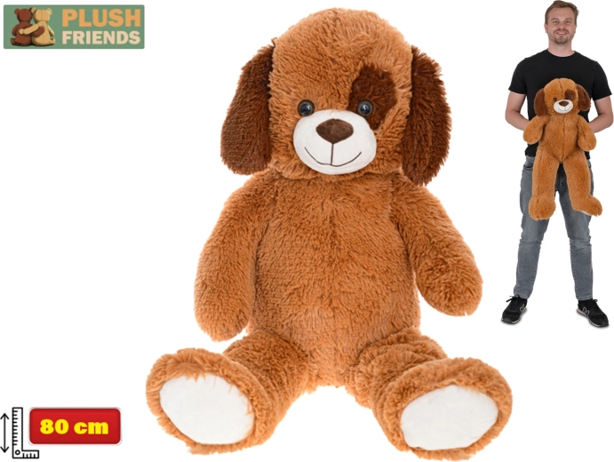 Plush Friends suur plüüskoer 80 cm tumepruun