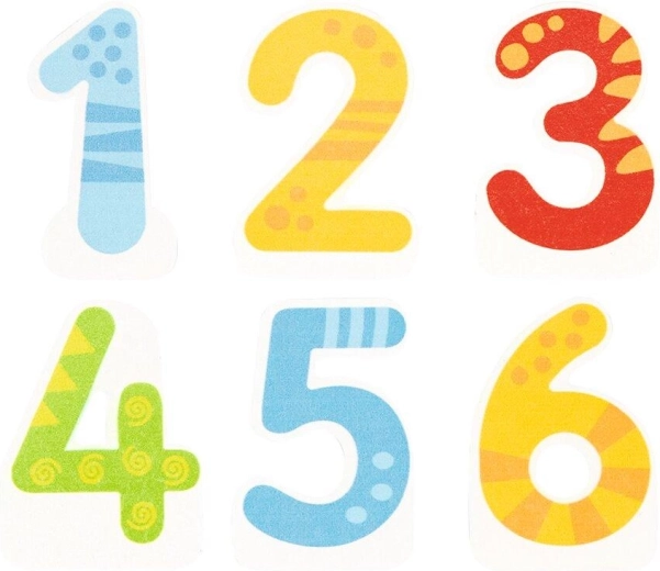 Vahetatavad numbrid 1–6 korduvaks kasutamiseks