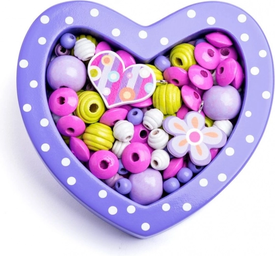 Small Purple Heart Beads