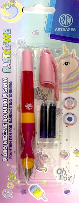 Astra täitesulepea ükssarvik, sinine tint, 2 täitepatroni