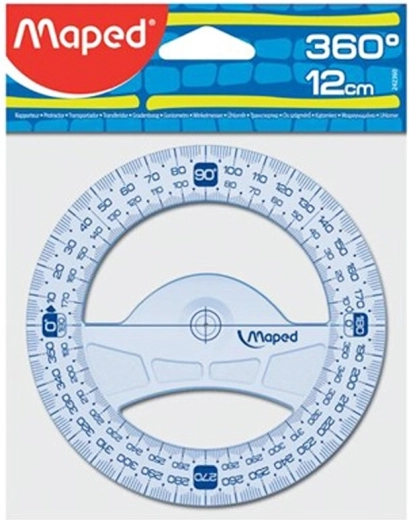 Protractor 360° 12 cm