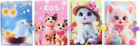 Notebook with Cat Lock
