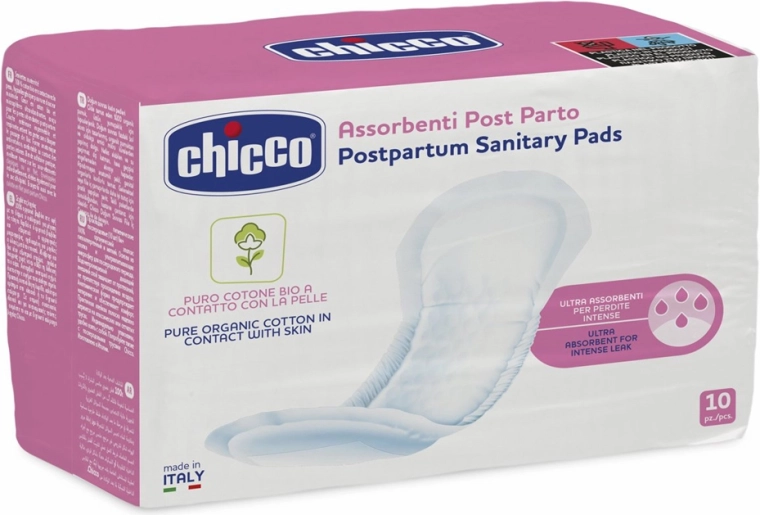 Chicco sünnitusjärgsed sidemed orgaanilisest puuvillast 10 tk