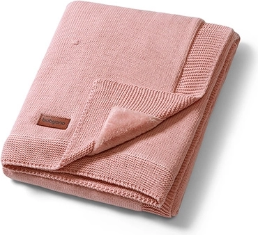 BabyOno baby blanket made of natural cotton with flannel lining 75 × 100 cm pink