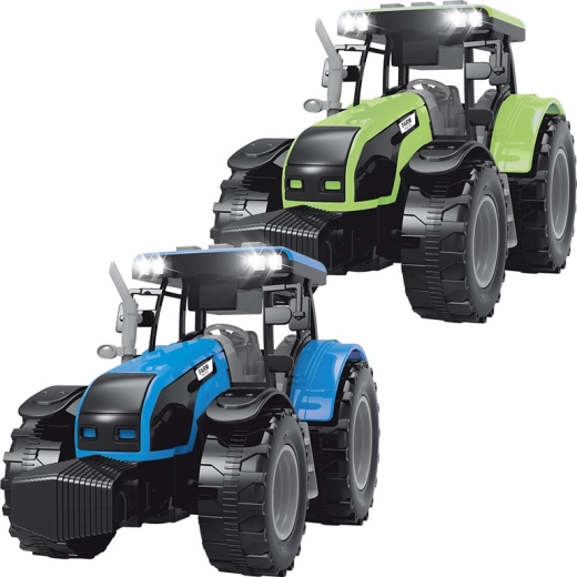 FARM SERVICE traktor helide ja tuledega rohelis-hall 1:32