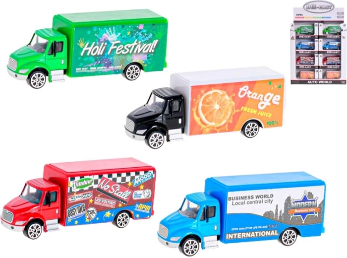 Metallist mängu-veoauto 9,5 cm mõõtkavas 1:55, vabakäik, 4 värvi