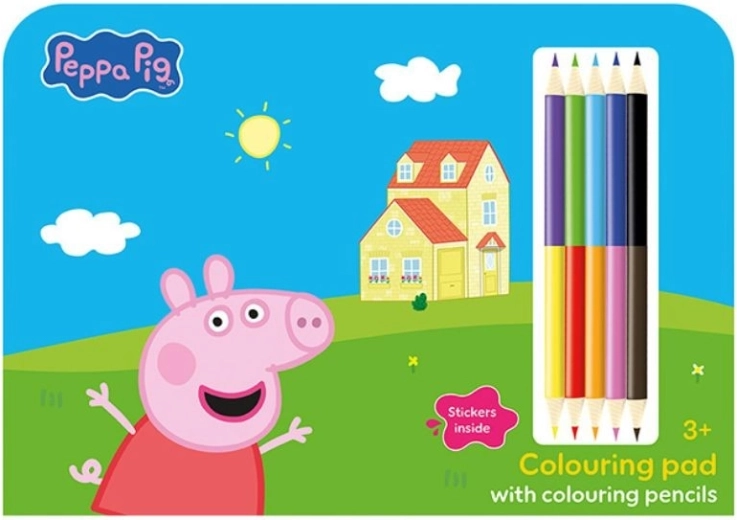 Joonistuskomplekt värvipliiatsitega Põrsas Peppa
