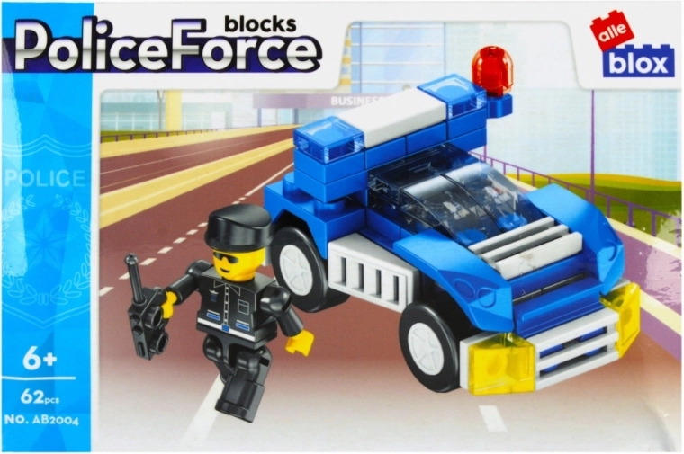 Fast police car on wheels