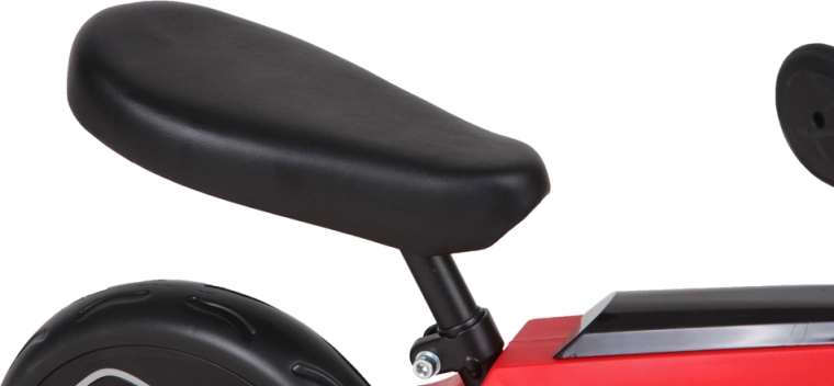 Adjustable saddle with soft padding