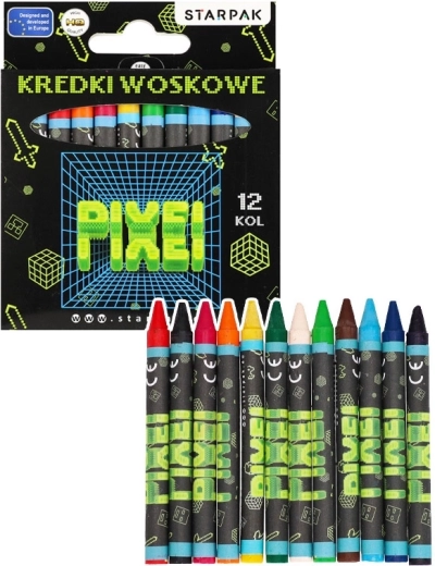 Vahakriidid Pixel – 12 värvi komplekt