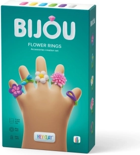 HEY CLAY Bijou Flower Rings – creative modeling clay set