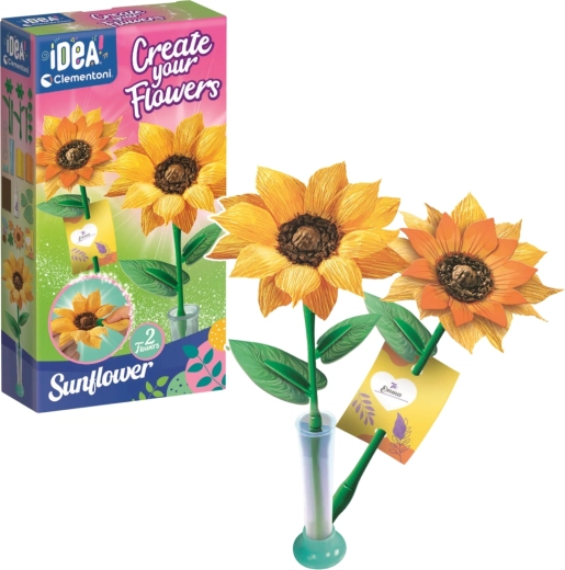 Idea Art creative kit mini flower factory – sunflowers CLEMENTONI
