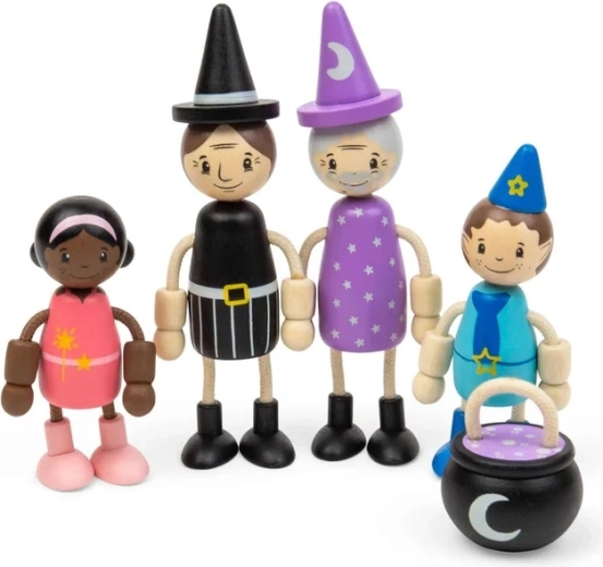 Bigjigs Toys nukumaja nukkude komplekt muinasjututegelased