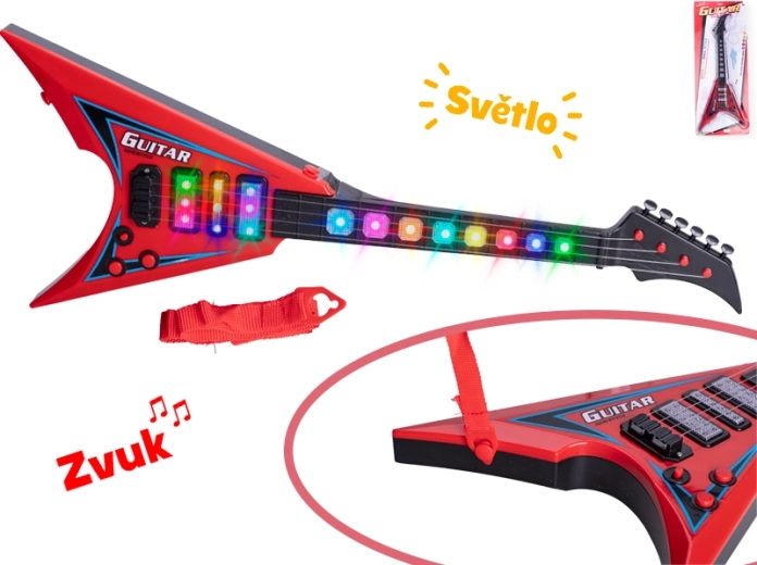 Laste elektrikitarr 58 cm valguste ja helidega
