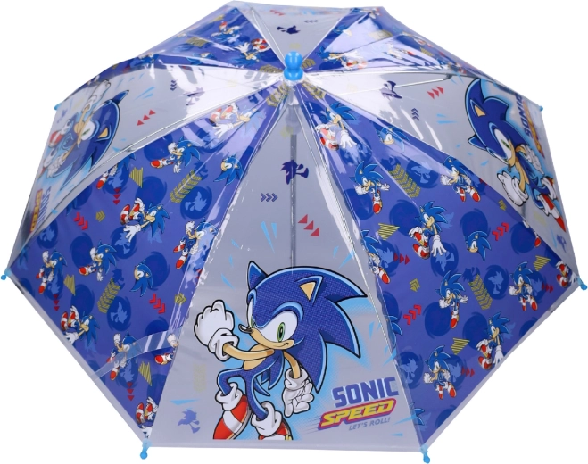 Laste läbipaistev vihmavari Sonic Rainy Days, sinine