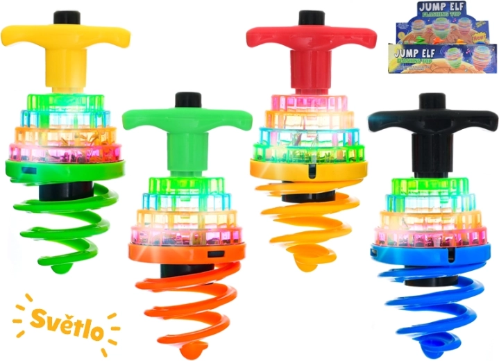 Battery-Powered Spinning Top with Light Effects