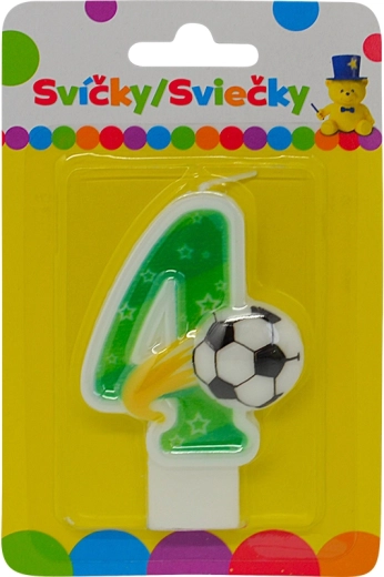 Birthday candle number 4 with ball