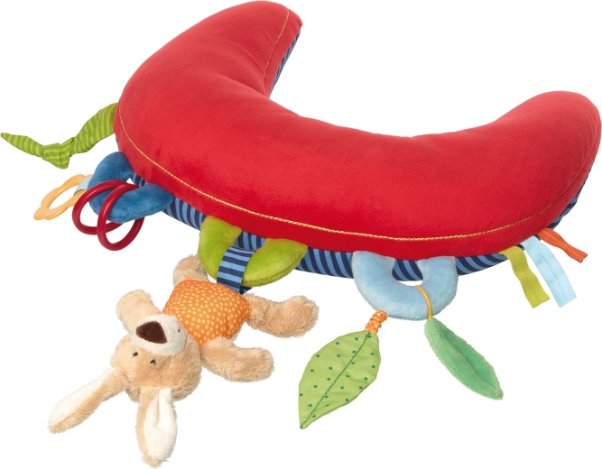 Sigikid tummy time activity pillow with rattle, 37 cm