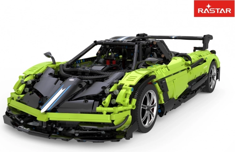 PAGANI Huayra BC 1:8 Green Sports Car Building Set Rastar