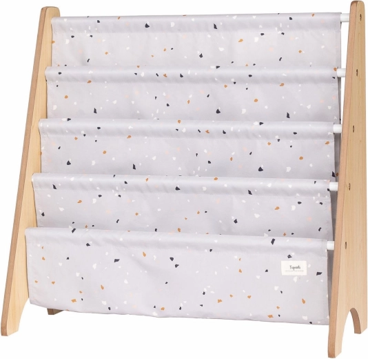 3 Sprouts raamaturiiul recycled terrazzo/light gray