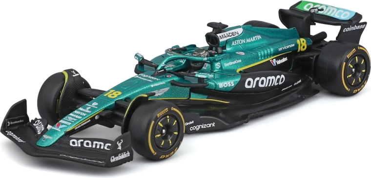 Bburago vormel 1 mudel Aston Martin AMR25 2025 #18 Lance Stroll 1:43 akrüülkarbis