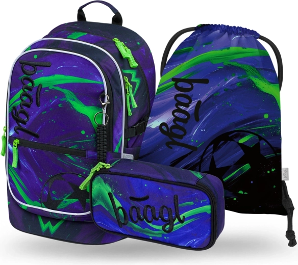 Baagl school set Core Football Champion – backpack, pencil case and drawstring bag (GRS)
