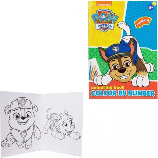 Värvimine numbrite järgi kleepsudega Käpapatrull 21 × 29,5 cm